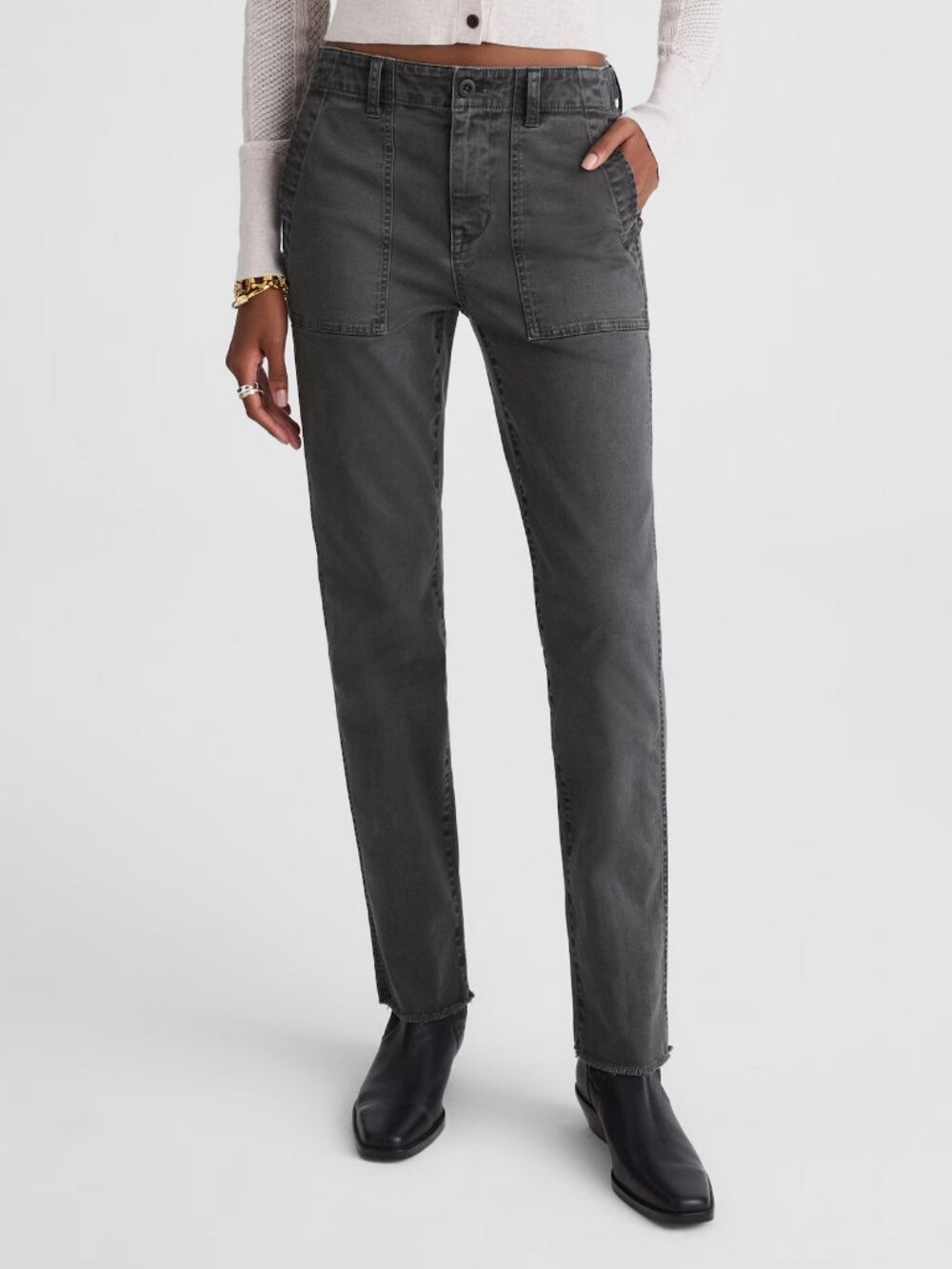 Madewell The Slim Straight Utility Pant Pavement Size 30